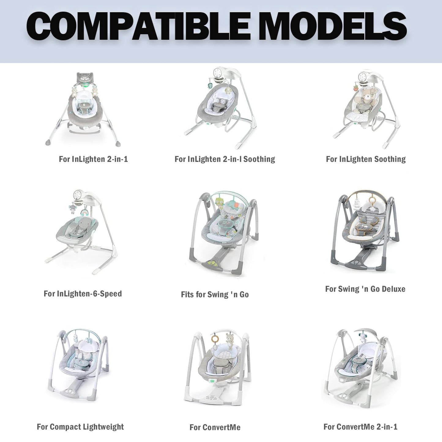 Ingenuity Baby Swing Charger - 2-In-1 Compact Portable Replacement Power Cord For Baby Rocker - Compatible With Inlighten, Simpl