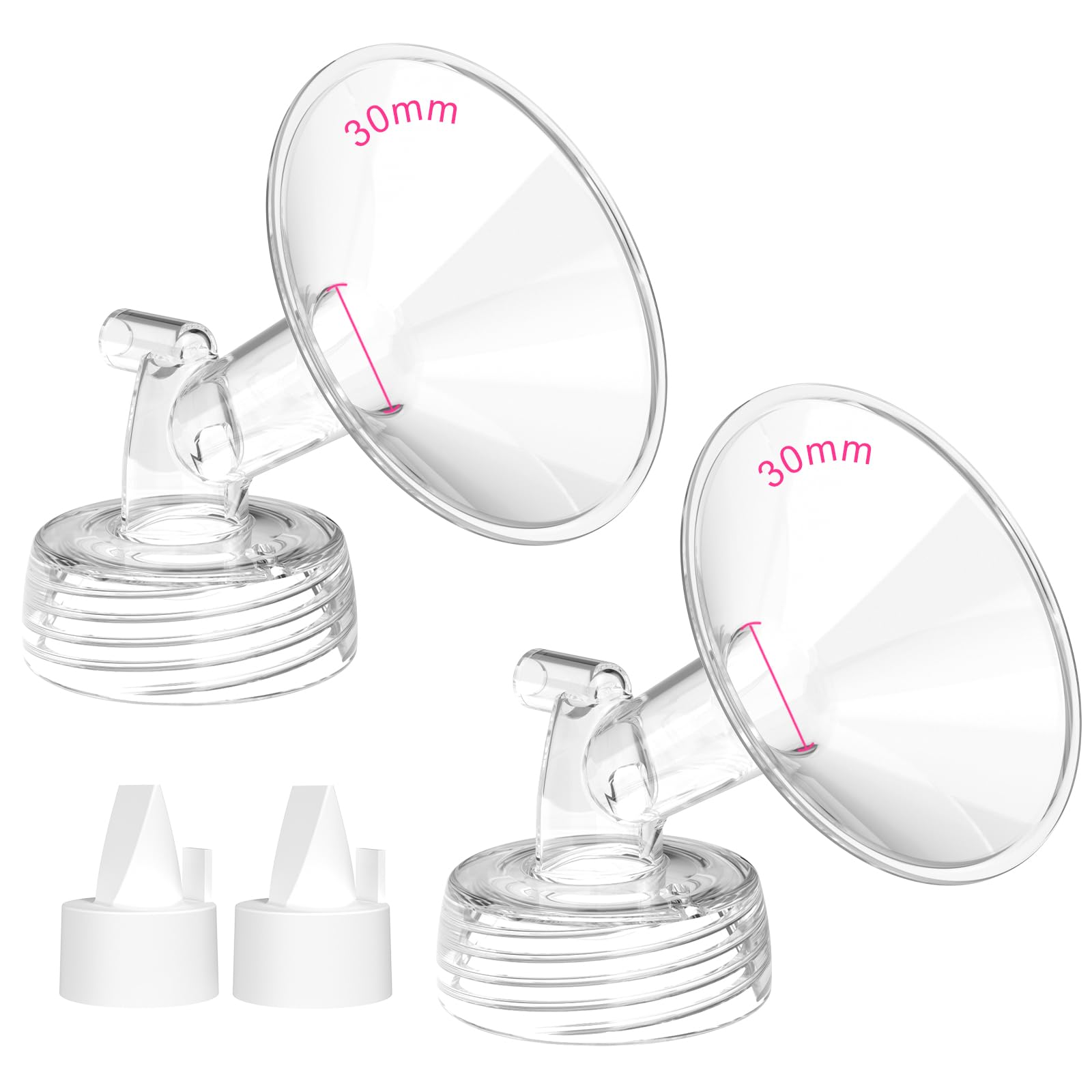 Breast Pump Parts for Spectra S1/S2/13 Plus, Not Original Accessories, Spectra Flange Inserts Replacement Include 30mmFlange&Duc