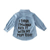 Toddler Long Sleeve Shirt Baby Boy Girl Plaid Top For Toddler Spring Winter Coat For Kid (Black Letters, 5-6 T)