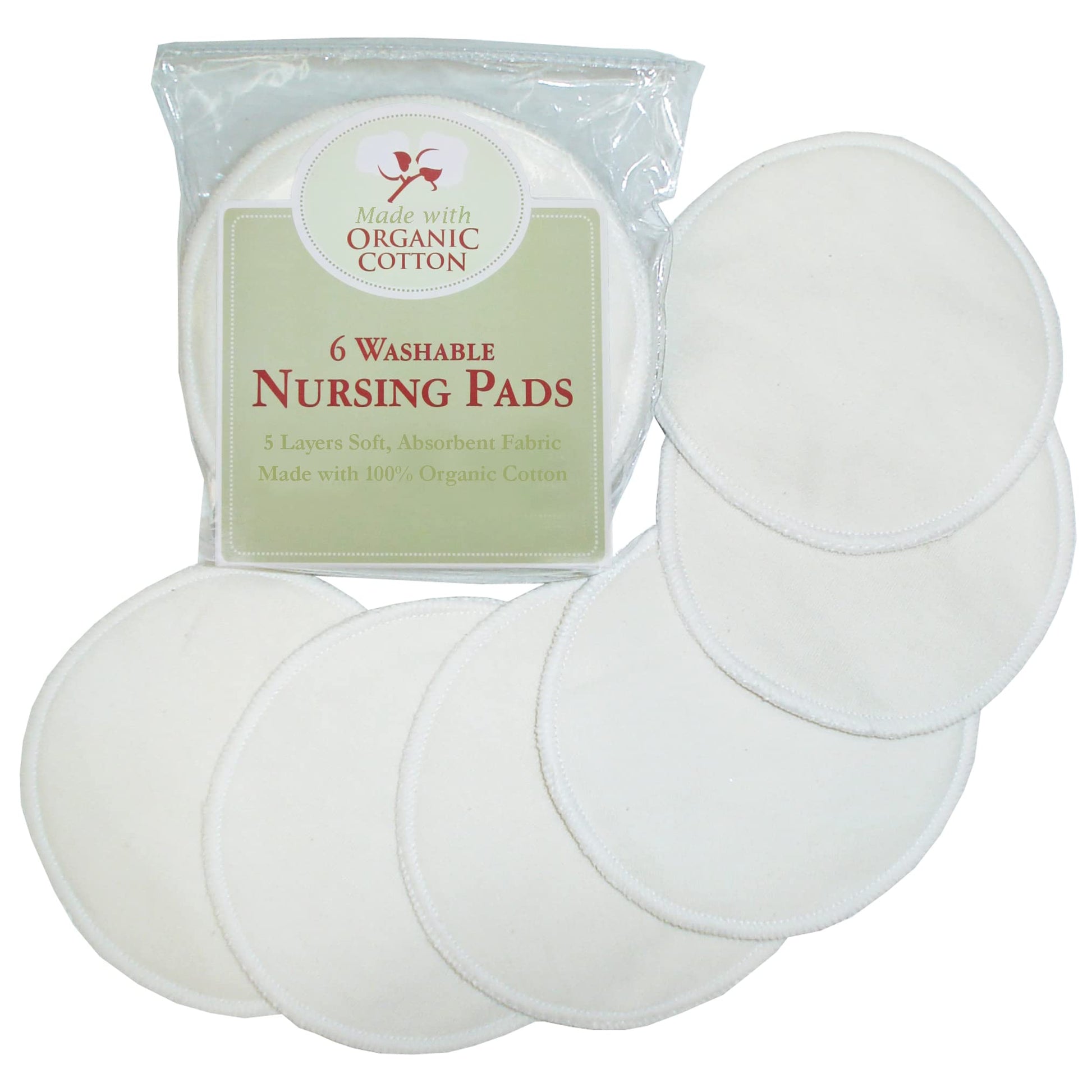 Tl Care Nursing Pads Made With Organic Cotton, Natural Color, 6 Count