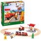 Brio 33815 Rescue Firefighter Set | 18 Piece Train Toy with a Fire Truck, Accessories and Wooden Tracks for Ages 3 and Up