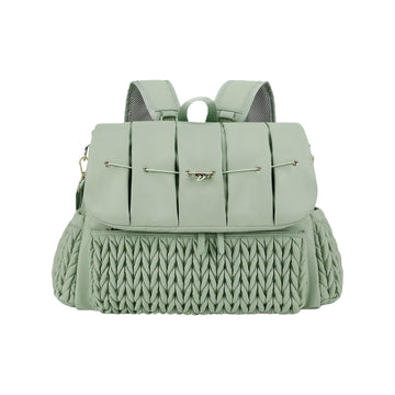 Convertible Diaper Bag Backpack, Waterproof Nappy Changing Bag, Travel Mummy Bag with Changing Pad, Shoulder Strap (GREEN)