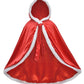 Little Red Riding Christmas Fur Princess Cape Hood Cloaks Costume For Girls 2-3 Years(100Cm)