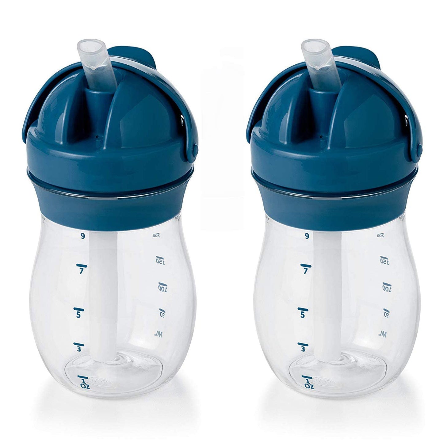 Oxo Tot Transitions Straw Cup, Navy, 9 Ounce (2 Pack)