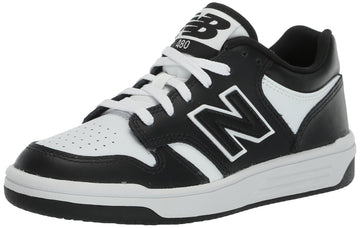New Balance Baby 480 V1 Lace-Up Sneaker, Black/White, 4 Wide Us Unisex Infant