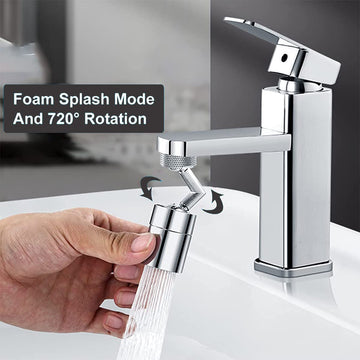 Universal Splash Filter Faucet 720 Rotating Faucet Extender Aerator With 2 Water Outlet Modes,All Copper Material,Suitable For K