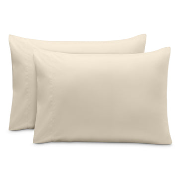 Bare Home Microfiber Pillow Cases - Toddler Size Set Of 2 Cooling Pillowcases Double Brushed Sand Pack Easy Care (Toddler Pillow