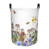 Pevtufa Herbs And Wildflowers Foldable Laundry Basket Organizer,Fabric Clothes Toy Storage Basket Nursery Hamper Storage Bin For