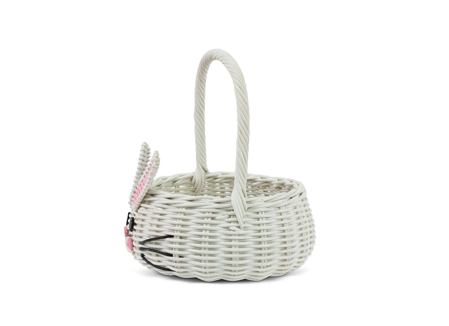 G6 Collection Hand Woven Bunny Rattan Wedding Flower Girl Basket Decorative Bin Home Decor Organizer Cute Handmade Handcrafted N