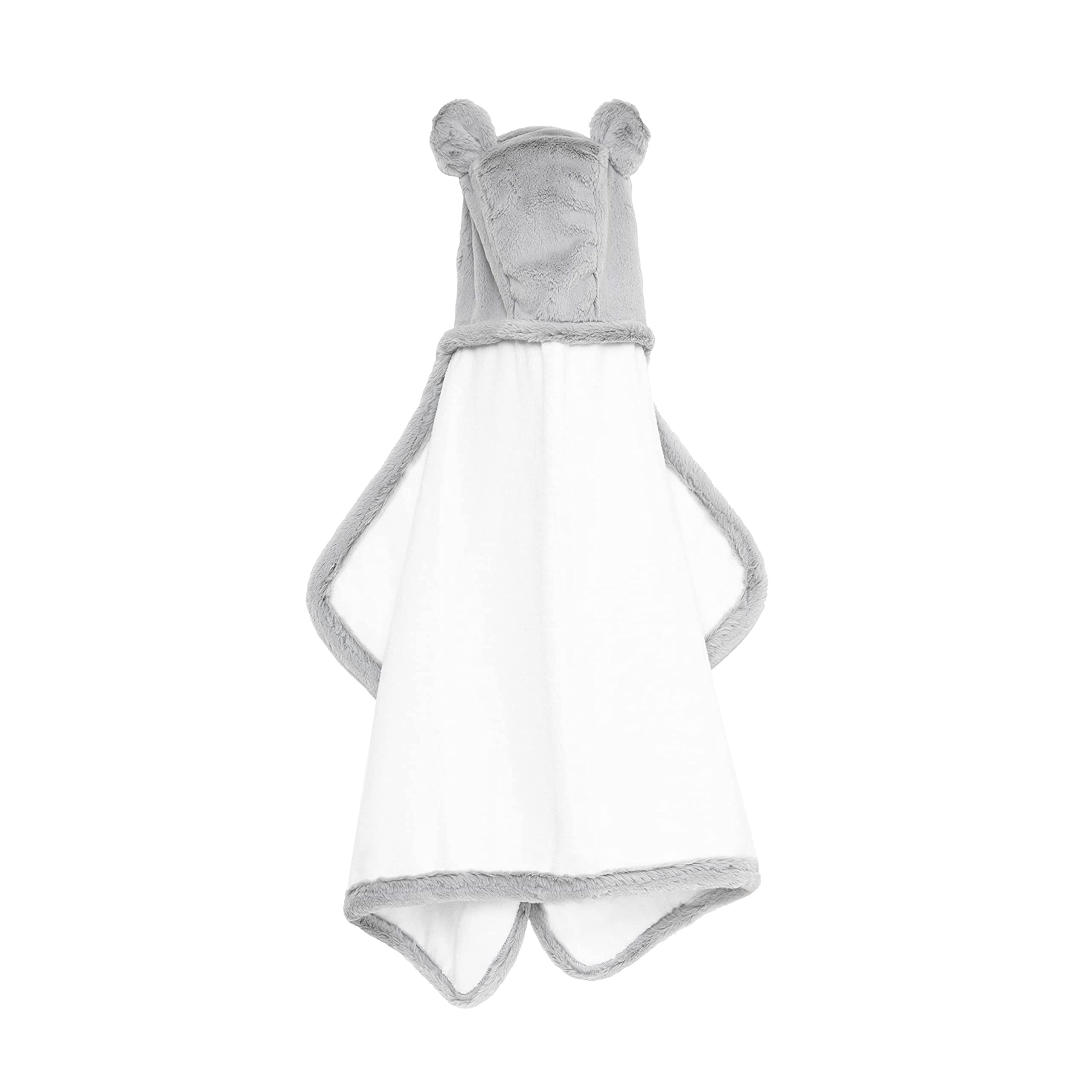 Little Giraffe Luxe Baby Towel With Ears, 24' X 41', Silver – WBCBBB0056DW8F6