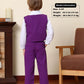 A&J Design Baby Suits For Boys Halloween Mardi Gras Wedding Gentleman Formal Outfit Tuxedo Vest Set Purple 12-18 Months