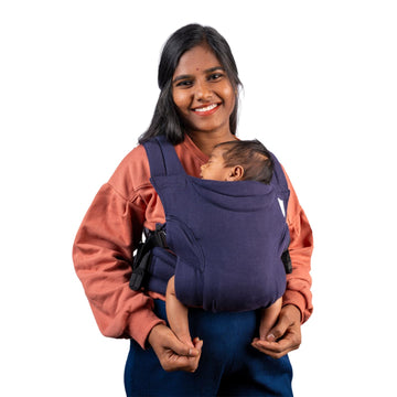 Soulslings Tanu Baby Carrier Cove | Stretchy Baby Carrier for New Born & 0 to 1 Year Baby | Soft Cotton Belt with Ergonomic M Po
