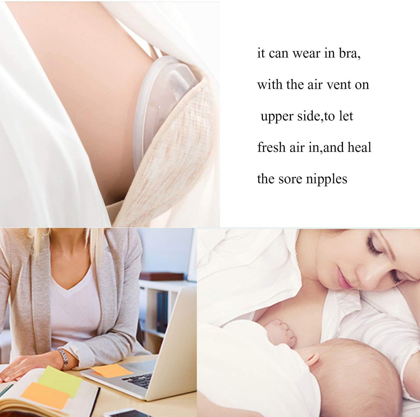 Breast Shells Milk Saver,2 Pack Breast Pump,Breastmilk Collector,Milk Anti-Flow Out,Protect Sore Nipples,Bpa-Free Flexible Food