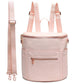 Mini Diaper Bag Leather By Miss Fong,Small Diaper Bag With In Bag Organizer, Insulated Pocket And Shoulder Strap(Pink Rose)