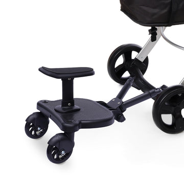 Hifmghe Universal Stroller Board, Adjustable 2-In-1 Stroller Glider Board Baby Car Attachment With Detachable Seat Holds Childre