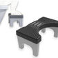 Techhark Polypropylene (Pp) Perfect Posture Bathroom Toilet Step Stool With Massage Rollers, 18 Cm Height, Foldable Design, (Gre