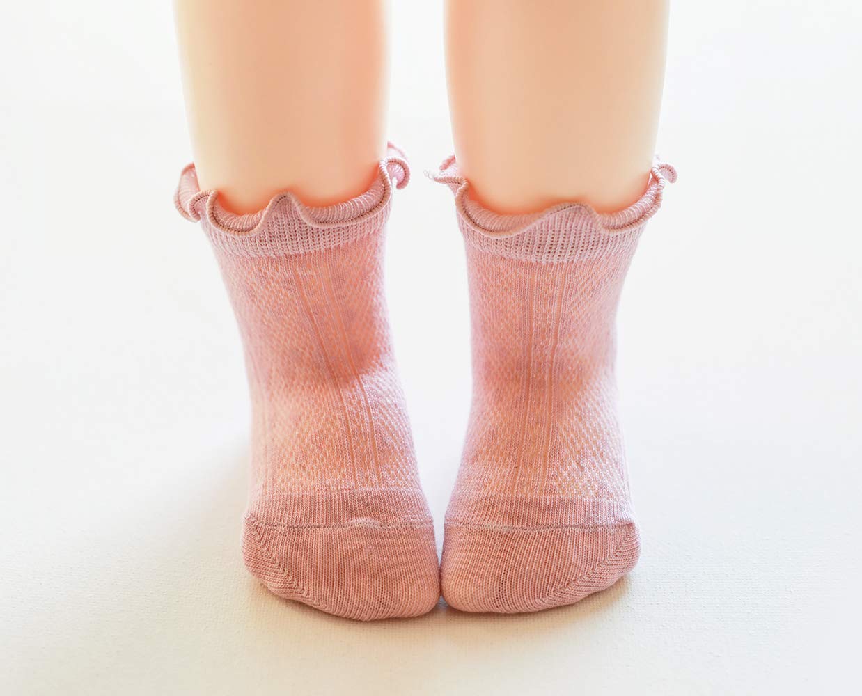 Chung Baby Toddler Girls Princess Cotton Frilly Socks Lace Ruffle Pack Of 4/5/6 Thin Mesh Summer For Dress (3-12M, Cottonruffle)