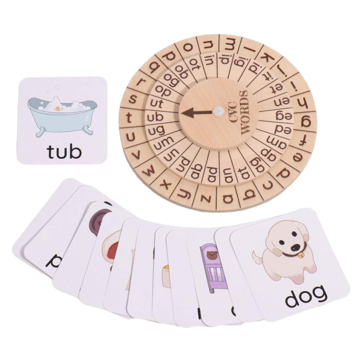 UJEAVETTE Wooden Alphabet Learning Toy Spelling for Toddlers Children Birthday Gifts