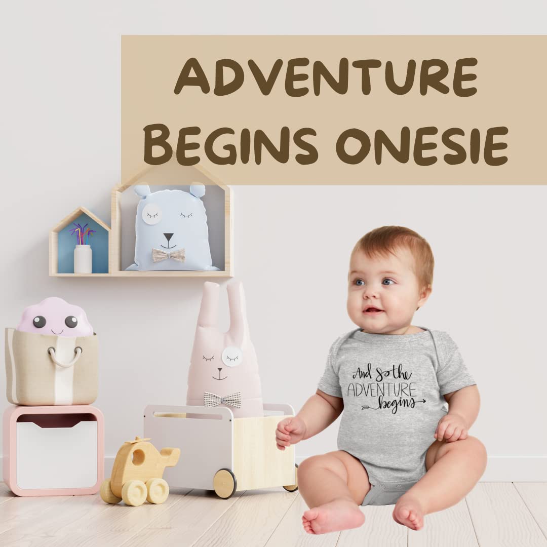 Pregnancy Gift Est 2023 - New Mommy And Daddy Est 2023 11 Oz Black Mug Set With 'And So The Adventure Begin' Romper (0-3 Month