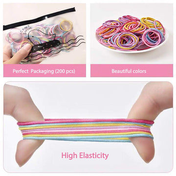 200pcs Hair Ties for Kids Hair Ties Toddler Girls for Girls Elastic Hair Bands Small Kids