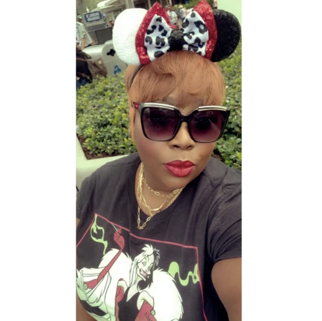 Clgift Cruella Minnie Ears,Pick Your Color, Iridescent Minnie Ears, Silver Gold Blue Minnie Ears, Rainbow Sparkle Mouse Ears,Cla