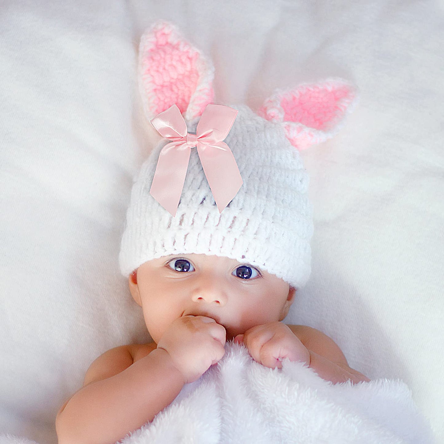 Swovo Newborn Photography Props Outfits,Baby Crochet Outfits,Handmade Knitted Baby Costume Sets,Pink