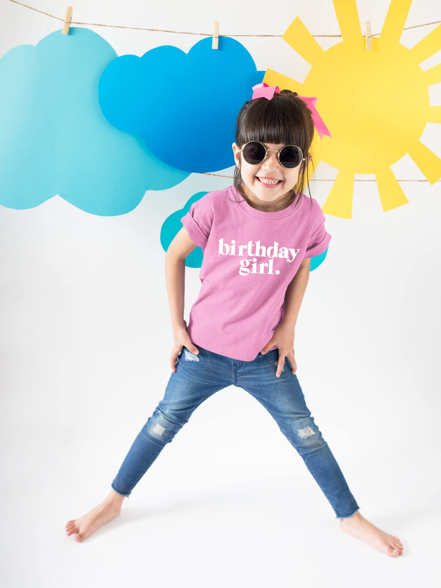 Birthday Girl Shirt Outfit Year Old Kids For Toddler 1St 2Nd 3Rd 4Th 5Th 6Th 7Th (Pink, 3 Years)