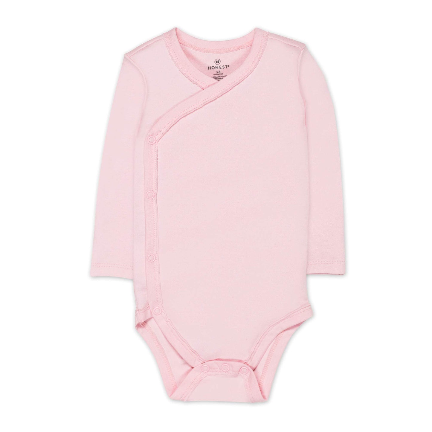 Honestbaby Unisex Baby 3-Pack Organic Cotton Long Sleeve Side-Snap Kimono Bodysuits And Toddler T Shirt Set, Love Dot, 3-6 Month