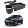 Oshotto (FT04) Foldable Car Auto Headrest Rear Back Seat Table Drink Food Cup Tray Holder Compatible with Tata Nexon  Black