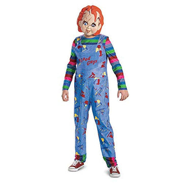 Disguise Chucky Costume For Kids, Official Childs Play Chucky Costume And Mask, Classic Child Size Large (10-12)