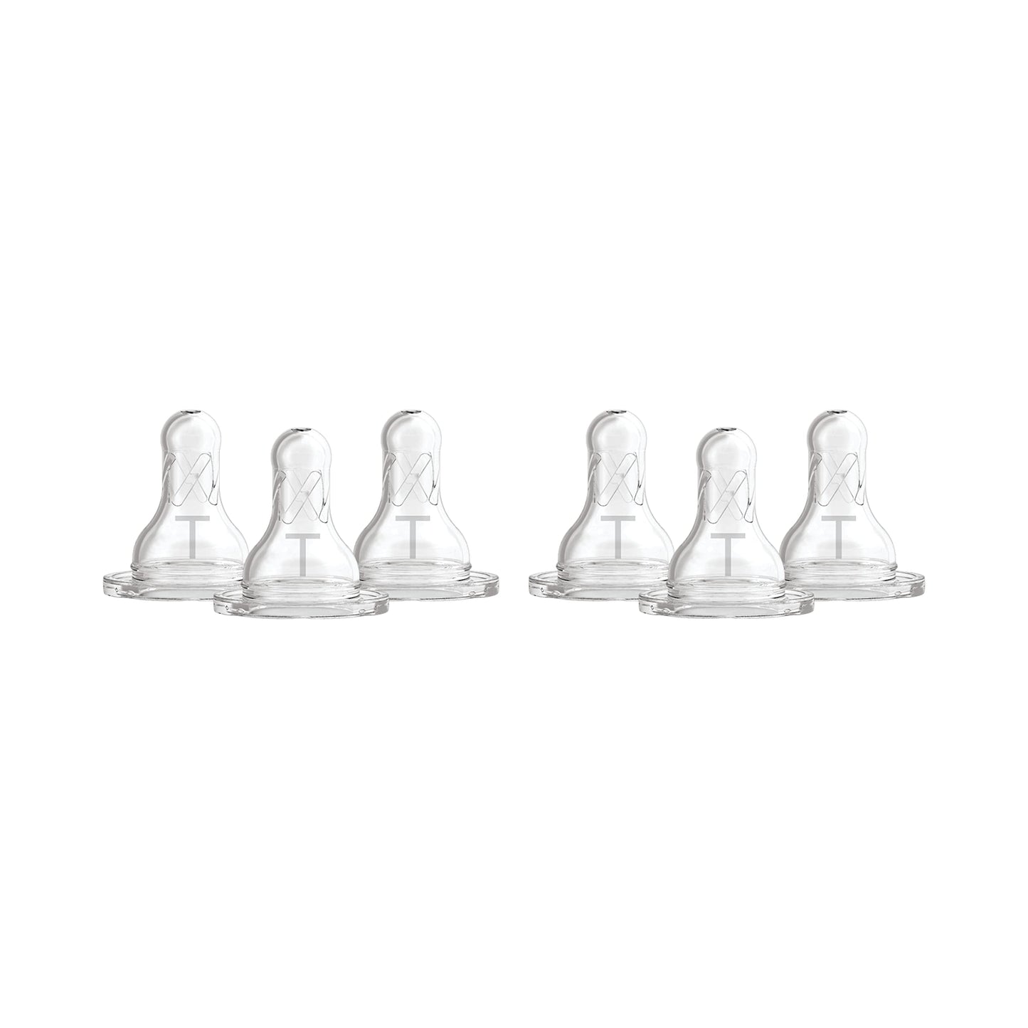 Dr. Brown'S Natural Flow Baby Bottle Narrow Nipple - Transition Level T - 6Pk - 0M+