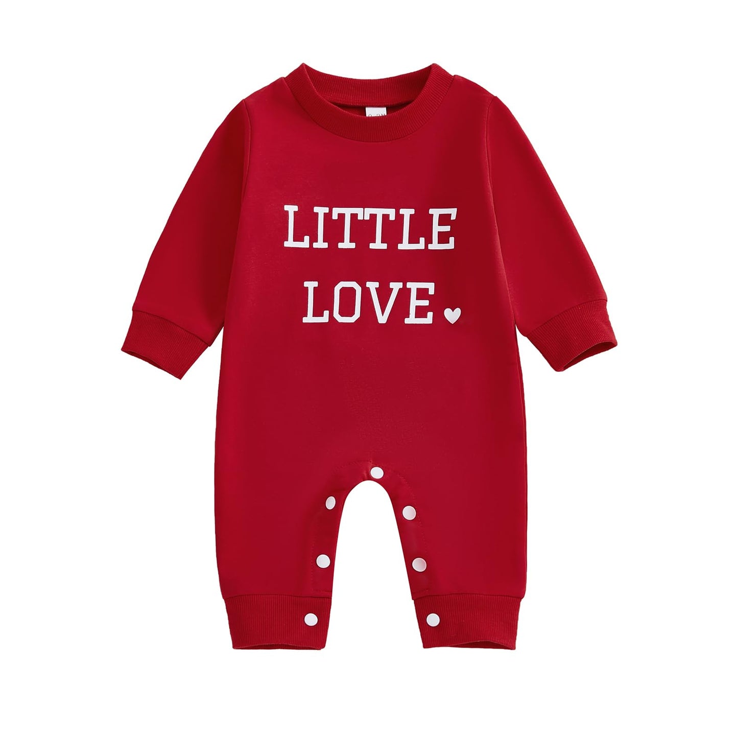 BemeyourBBs Newborn Baby Boy Fall Winter Clothes Button Long Sleeve Romper Jumpsuit Cute Infant One Piece Outfit (Heart Little L