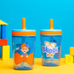 Zak Designs Blippi Kelso Toddler Cups For Travel or At Home, 15oz 2-Pack Durable Plastic Sippy Cups With Leak-Proof Design is Pe