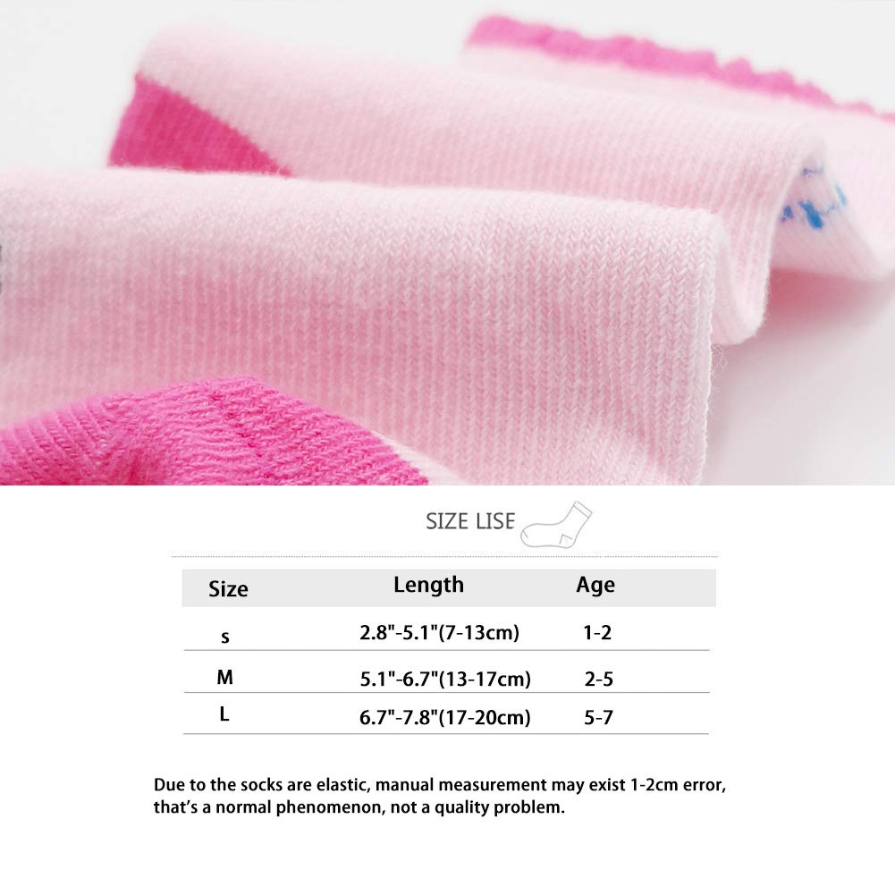 Zumou Toddler Kids Little Girls Cute Cotton Crew Socks 10 Pack (S (1-2T) / Toddler, Cute)