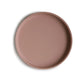 mushie Classic Silicone Suction Plate | BPA-Free Non-Slip Design (Cloudy Mauve)