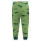 Popshion Boys Dinosaur Pajamas Set 100% Cotton T-Rex Pjs Toddler Long Sleeve Sleepwear Kids Clothes Set Green Dino Shirt 10T