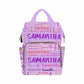 Custom Diaper Bag For Mom, Customized Diaper Backpack Personalized Mummy Nursing Baby Bags Fashion Shoulders Bag Casual Daypack