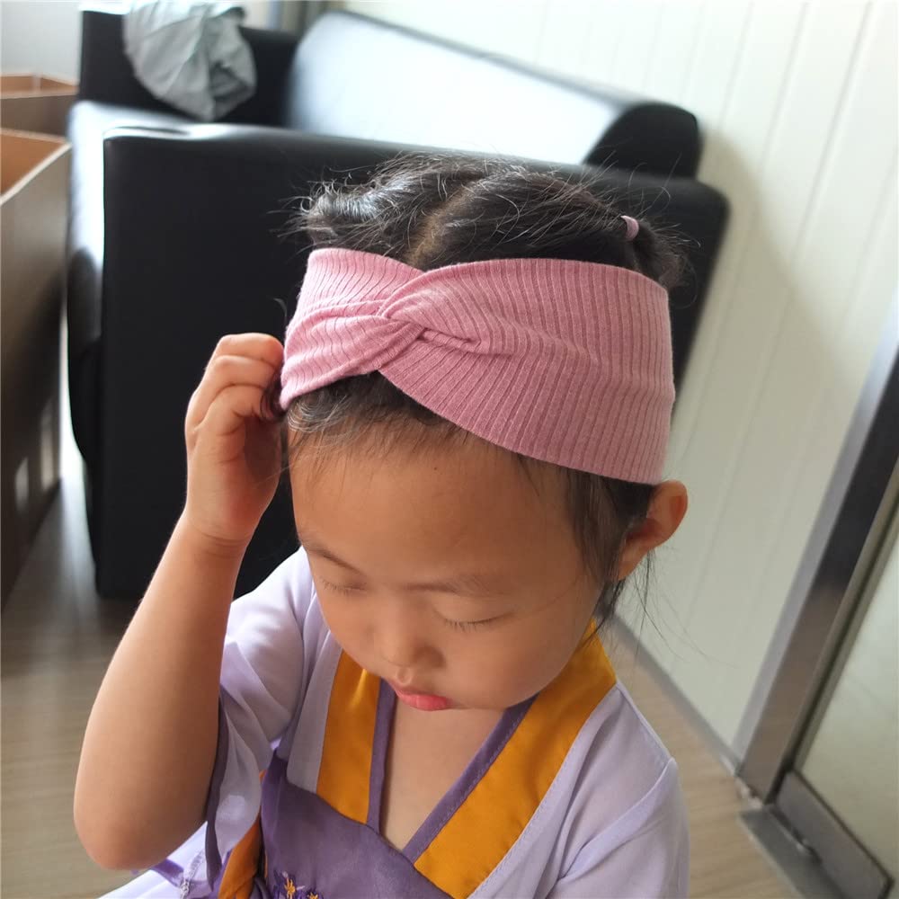 Baby Headbands Stretchy Hairbands Hair Bow Elastics For Baby Girls Newborn Toddlers Infant Kids Turban Headband (Cross Headband