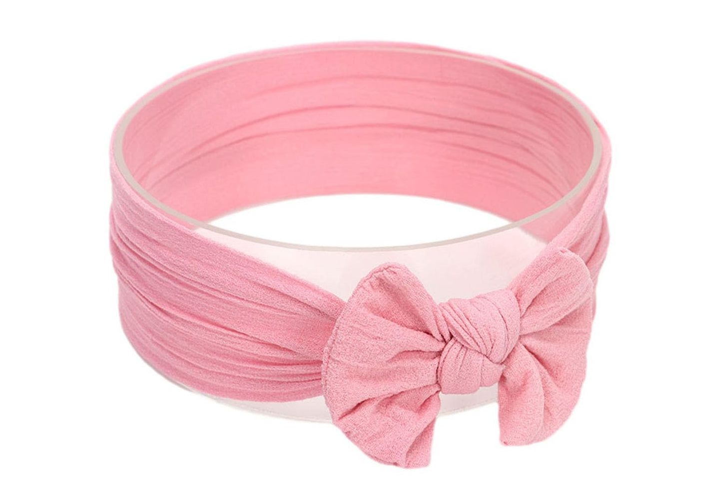 Koolgil Baby Girl'S Toddler Bow Knot Headbands Soft Nylon Headband For Daily Life Birthday Party Photography (Pink)