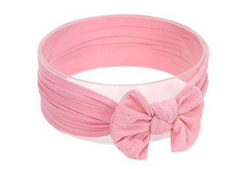 Koolgil Baby Girl'S Toddler Bow Knot Headbands Soft Nylon Headband For Daily Life Birthday Party Photography (Pink)