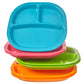Us Acrylic Harmony 3-Compartment Divided Plastic Kids Tray In 4 Calypso Colors | Set Of 12 Reusable, Bpa-Free Plates, Made In Th
