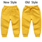 Haxico Unisex Kids Solid Cotton Drawstring Waist Winter Pants Toddler Baby Bottoms Active Sweatpants Yellow, 4T