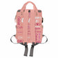 Artsadd Custom Name Diaper Bag Mommy Nappy Bags, Personalized Pink Monogram Handbags Large Capacity Multi-Function Nursing Bags