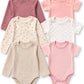 Tuddybuddy Baby Girls Cotton Multi Color Romper/Bodysuit (Pack Of 63 Half Sleeves & 3 Full Sleeves Romper, 1218 Months Baby Gi