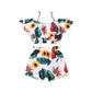Toddler Kids Baby Girl Floral Halter Ruffled Outfits Clothes Tops+Shorts 2Pcs Set (2-3 Years, White Sunflower)