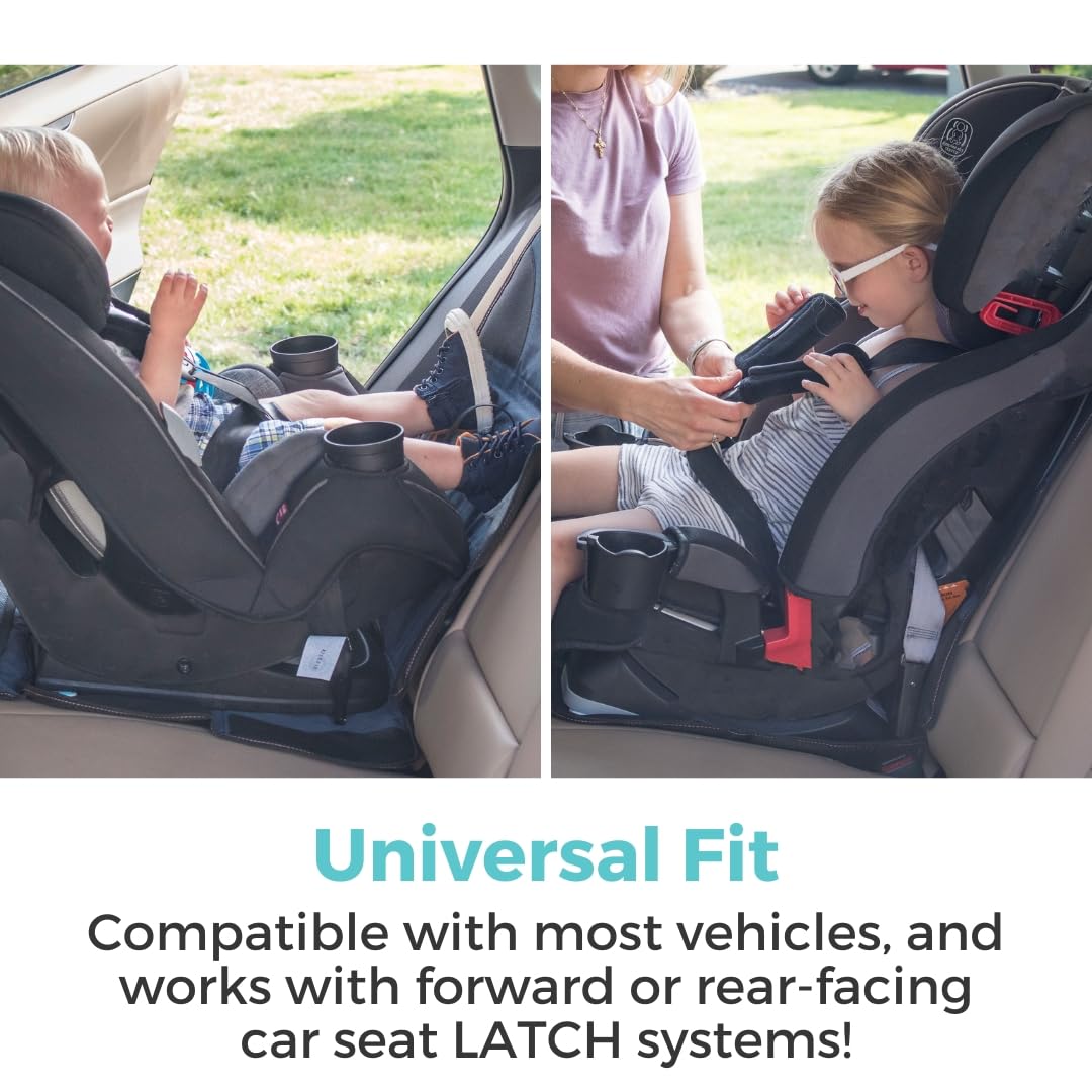 Toddleroo By North States On-The-Go Large Car Seat Protector For Child Car Seat, Protects Car Upholstery, Slip-Resistant Backing