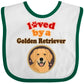 Inktastic Golden Retriever Dog Lover Baby Bib White And Green 391Af