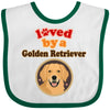 Inktastic Golden Retriever Dog Lover Baby Bib White And Green 391Af