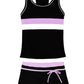 Proallo Girls Bathing Suits Two Piece Vest Style Swimsuit With Boyshort Tankini Swimwear Black