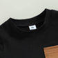 Toddler Baby Boy Summer Outfit Short Sleeve T Shirt Top Casual Shorts Set Infant Newborn Clothes 6 12 18 24 Month 2T (Black, 12-